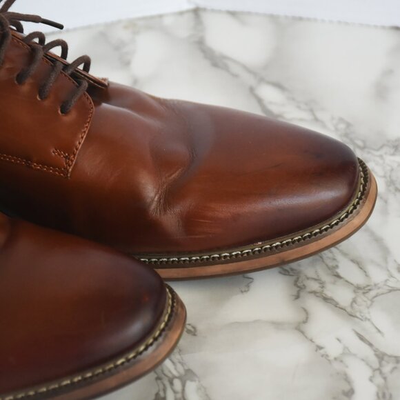 Joseph Abbound Brown Leather Oxfords Lace Up Dress Shoes Size  12 D - Picture 9 of 9